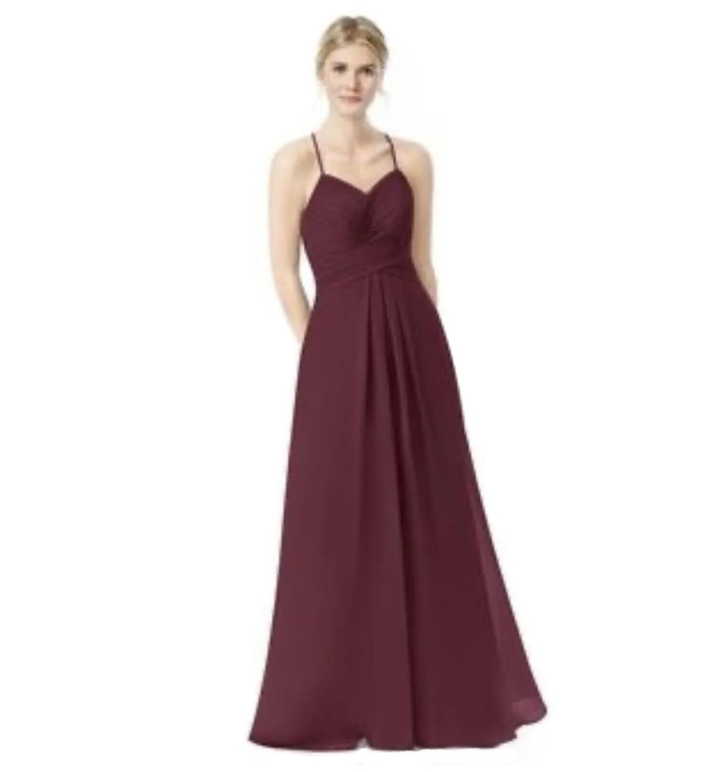 AZAZIE Cecilia Bridesmaid Dress Maroon 2